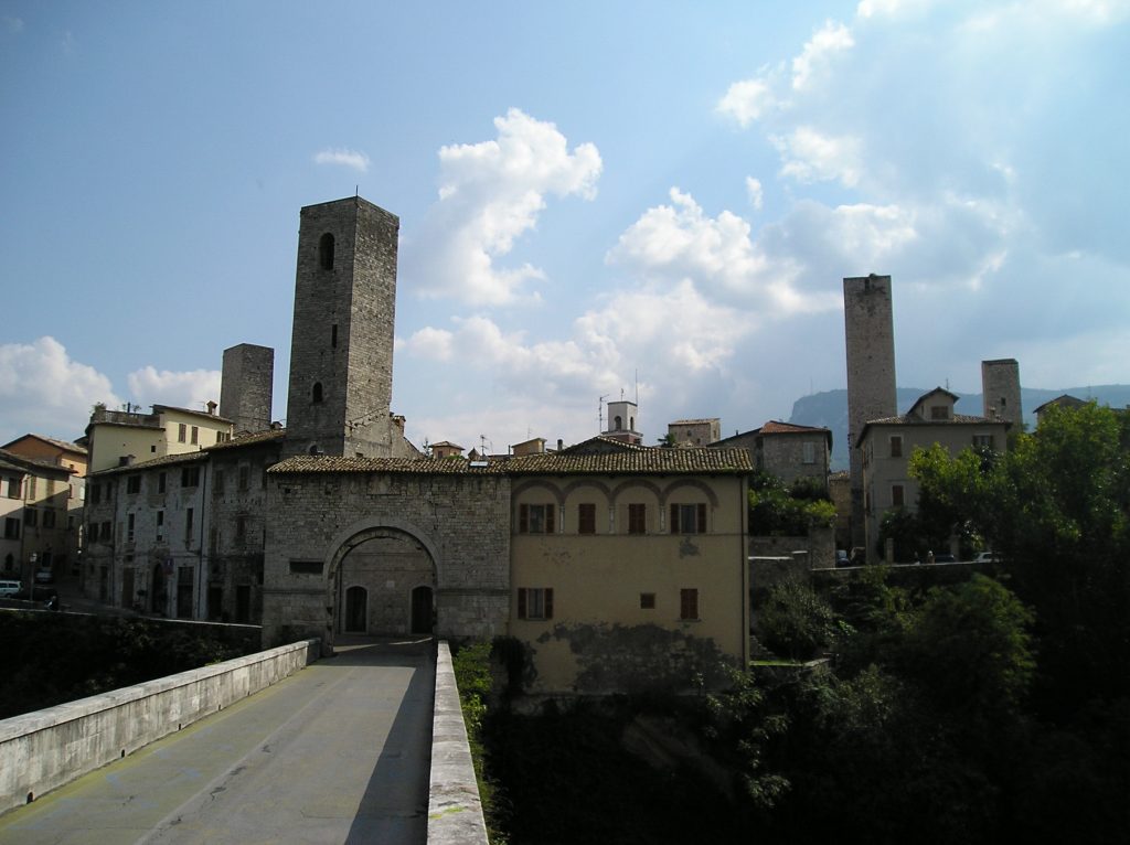 Medieval towers Ascoli Piceno Italy